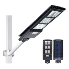 Solar Luminária Pública Poste Rua Led 150w C/sensor Preto Foto mini  2