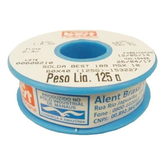 Solda Best Carretel 1,0mm Azul 125g 153227 Foto 1