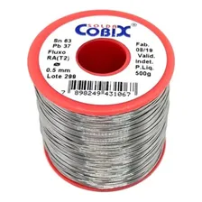 Solda Estanho 0.5mm C/ Fluxo 63x37 Carretel 500g - Cobix Foto mini 2