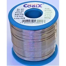 Solda Estanho 1mm 60x40 Cobix C/ Fluxo Ra (t2) - Rolo 500g 110v/220v Foto mini  2