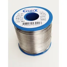 Solda Estanho 1mm 60x40 Cobix C/ Fluxo Ra (t2) - Rolo 500g 110v/220v Foto mini 4