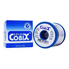 Solda Estanho 1mm 60x40 Cobix C/ Fluxo Ra (t2) - Rolo 500g 110v/220v Foto  mini 1