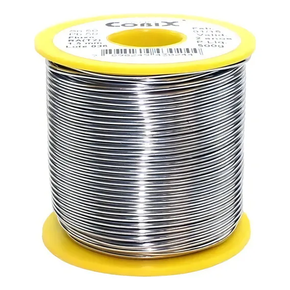 Solda Estanho 50x50 1mm C/ Fluxo Ra (t2) Rolo 500g - Cobix Foto 1