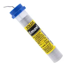 Solda Estanho Tubo 25gr 63x37 Fio 1mm C/ Fluxo Aa Emavi Foto  mini 1