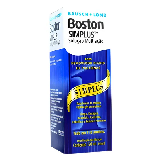 Soluções de limpeza de lentes de contato Bausch + Lomb Solução Multiação Simplus 120ml Foto 1