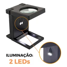 Solver SLF-150 lupa conta fios led 4x 50mm dobtável Foto mini 3