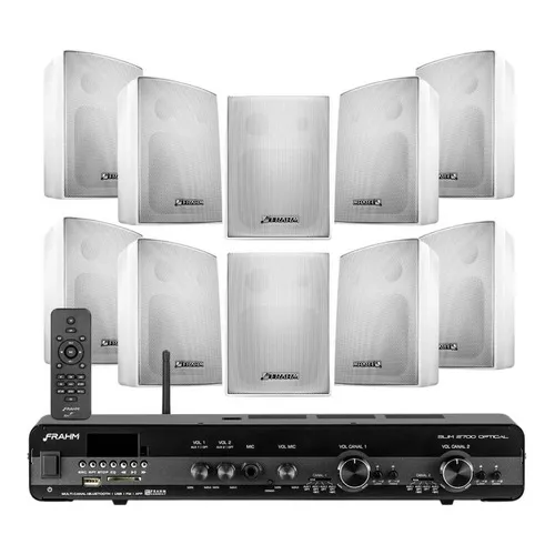 Som Ambiente Bluetooth Frahm Slim 2700 + 10 Caixa Ps200 Plus Foto 1
