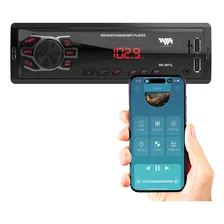 Som Automotivo Bt Usb Sd Rádio Fm App Display Led Vermelho Foto mini 4