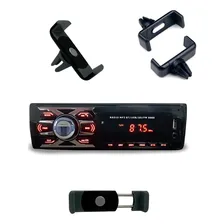 Som Automotivo Fm Bluetooth Sd Usb Mp3 Suporte Celular Foto  mini 1