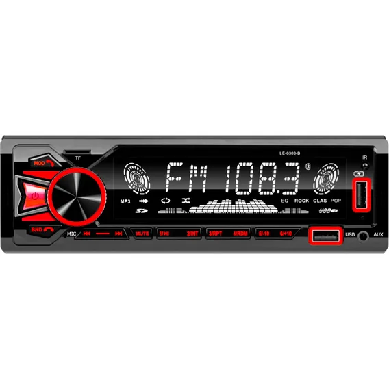 Som Mp3 Carro Universal 2 Usb Slot Sd Aux Luz Fm Bluetooth Foto 1