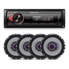 Som Pioneer Radio Bluetooth 218bt + 4 Alto 6pol Foto mini 1