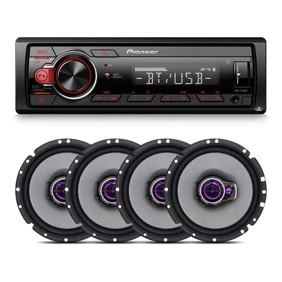 Som Pioneer Radio Bluetooth 218bt + 4 Alto 6pol Foto 1