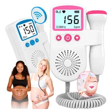 Sonar Fetal Doppler Ultrassom Ouvir Batimentos Bebe Monitor Foto mini 1