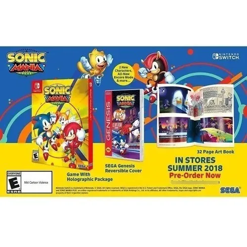 Sonic Mania Plus Artbook - Switch - Midia Fisica Foto 1