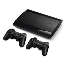 Sony Playstation 3 Super Slim Standard cor preto com 2 controles Foto mini 1