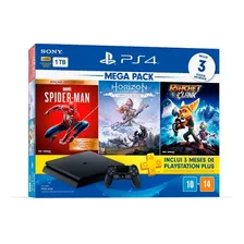 Sony PlayStation 4 Slim 1TB Marvel's Spider-Man Bundle cor preto onyx 2020 Foto mini 4