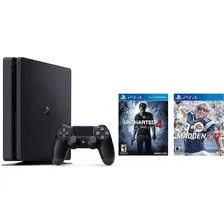 Sony Playstation 4 Slim 500gb + 1 Controle + 2 Jogos Foto mini 1