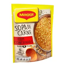 Sopa instantânea Maggi sopão carne com legumes Para Cozinhar carne com conchinhas em pacote 63 g Foto mini  3