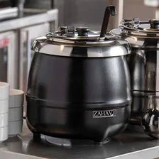 Sopeira Elétrica De Inox Para Buffet 10l Preta Zahav 220v Cor Preto Foto mini 2