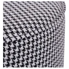 Soprar retangular puff Puff Puff preto e branco Foto mini 3