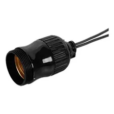 Soquete Bocal Pendente Lâmpada Com Rabicho Preto E27 2a Foto mini 1