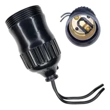 Soquete Bocal Pendente Lâmpada Com Rabicho Preto E27 2a Foto mini 2