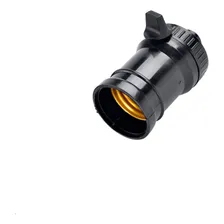 Soquete Com Chave E-27 2a 250v Radial Preto Foto  mini 1