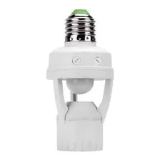 Soquete Com Sensor De Presença LĂąmpada E27 FotocĂ©lula 360Âș Foto mini 2