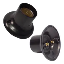 Soquete Lâmpada Fixo E27 Preto 250v-150w Soquete E27 03 Pças Foto mini 2