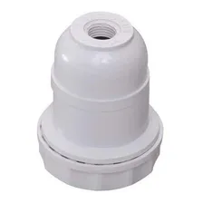 Soquete Para Abajur Termoplástico Com Rosca Branco E27 Foto mini 4