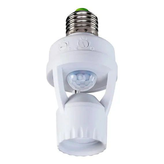 Soquete Sensor De Presença Lâmpada Bocal E27 Movimento 360 Foto 1