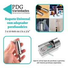 Soquete Universal Multidimensional Com Adaptador 7 A 19 Mm Foto mini 4