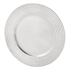 Sousplast Plastico Prata Bolinha 33cm Foto  mini 1