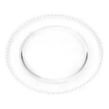 Sousplat De Cristal Transparente Pearl 32cm Bolinha Wolff Foto mini 2