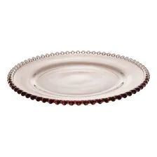 Sousplat De Cristal Wolff Pearl Fumê Transparente 32cm Foto mini  2