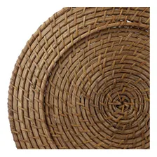 Sousplat Redondo Bambu Rattan 33cm Foto mini 2