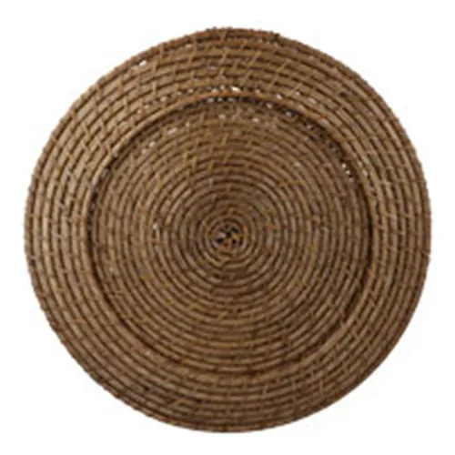 Sousplat Redondo Bambu Rattan 33cm Foto 1