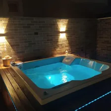 Spa Quadrado 2x2 Completo Aquecedor Cromoterapia com Base 110v/220v Primavera Banheiras Foto  mini 1