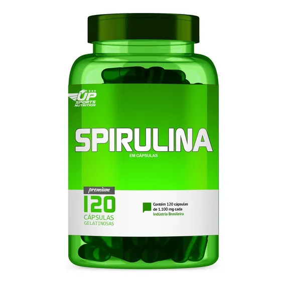 Spirulina 1100mg Com 120 Cápsulas Up Sports Nutrition Foto 1