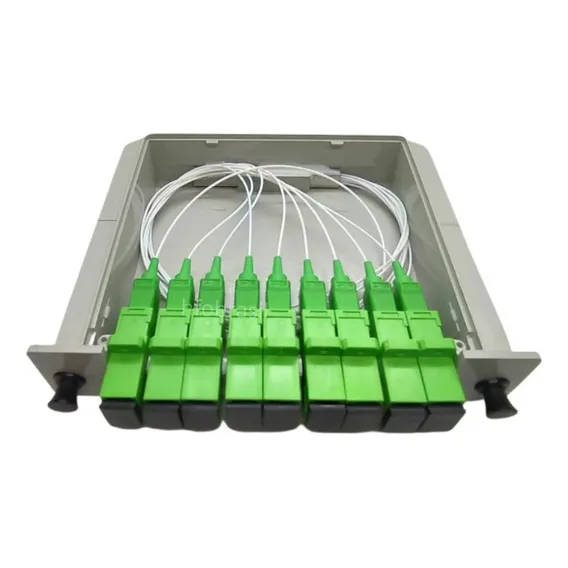 Splitter Box Caixa Modular 1x8 Sc Apc Fibra Óptica Internet Foto 1