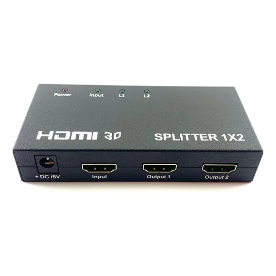 Splitter Distribuidor Divisor Hdmi 1.4v 1x2 Full Hd 3d Foto 1