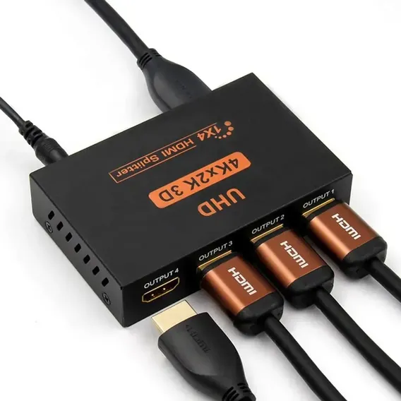 Splitter Distribuidor Divisor Hdmi 4k 1x4 3840p Repetidor Foto 1