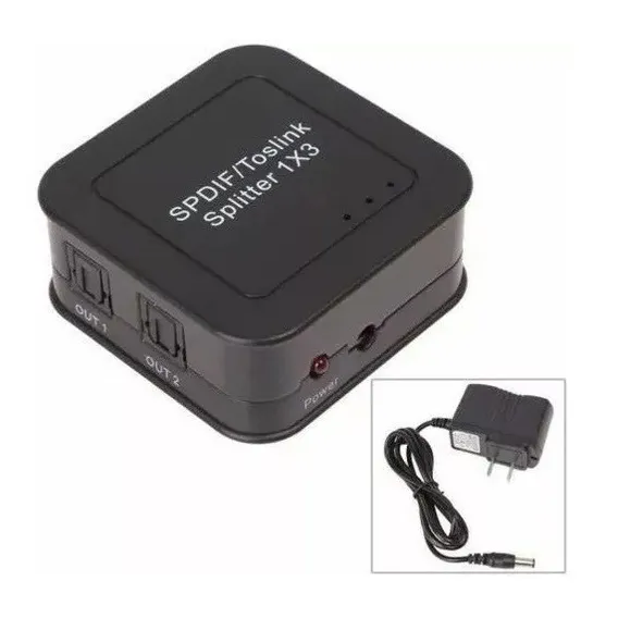 Splitter Spdif Áudio Digital Óptica 1x3 Splitter Toslink Foto 1