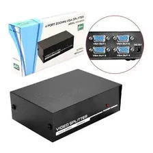 Splitter Vga Distribuidor 1x4 Sinal Video Bivolt Foto  mini 1