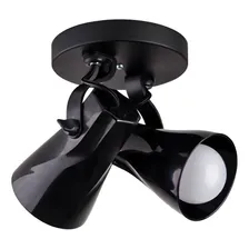 Spot Aletado 2 Lâmpadas preto Duplo E-27 Startec Foto mini 1