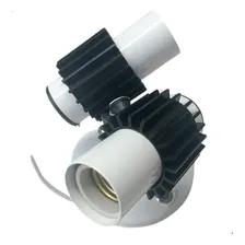 Spot Aletado Duplo Branco E Preto E27 Foto mini 1