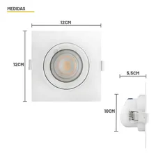Spot De Led Taschibra Alltop Par 20 Quadrado 7w Bivolt 6500k Foto mini 4