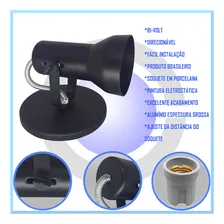 Spot De Sobrepor 1 Lampada Par20 Led Buldo Led A60 Soft Cor Preto 110V/220V Foto mini  3