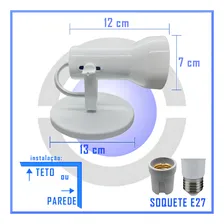 Spot De Sobrepor 1 Lampada Par20 Led Buldo Led A60 Soft Cor Preto 110V/220V Foto mini 4
