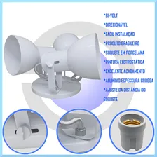 Spot De Sobrepor Luminaria P/ Tres Lampada Par20 Bulbo Bocao Cor Branco 110V/220V Foto  mini 1